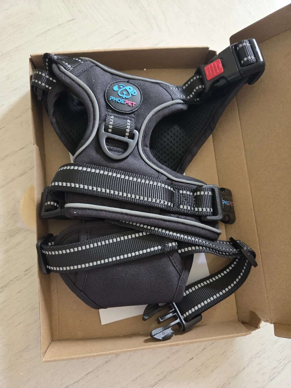Phoepet Reflective Dog Harness Large Adjustable No Pull Vest with Handle
